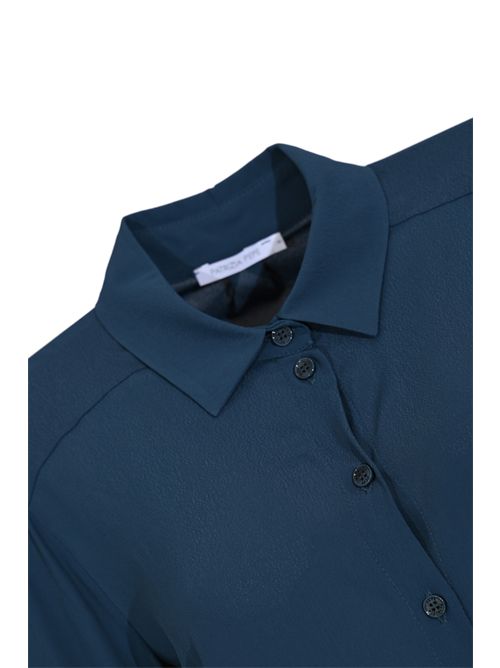 Camicia morbida in crepe di viscosa Lagoon Blue Patrizia Pepe | 8C0872 A8I1CA97